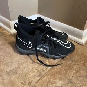 Nike Alpha Kids Black cleats baseball football Shoes fastflex